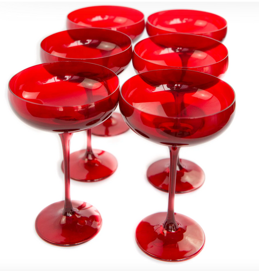 Red Champagne Coupe