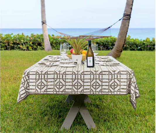 Pomegranate Brown Bamboo Tablecloth