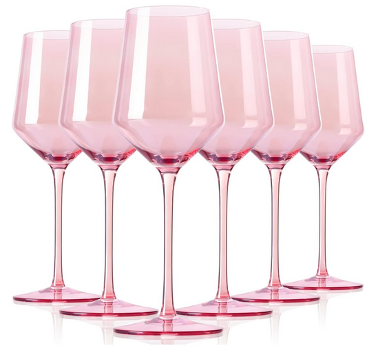 Blush Pink Wine Glass