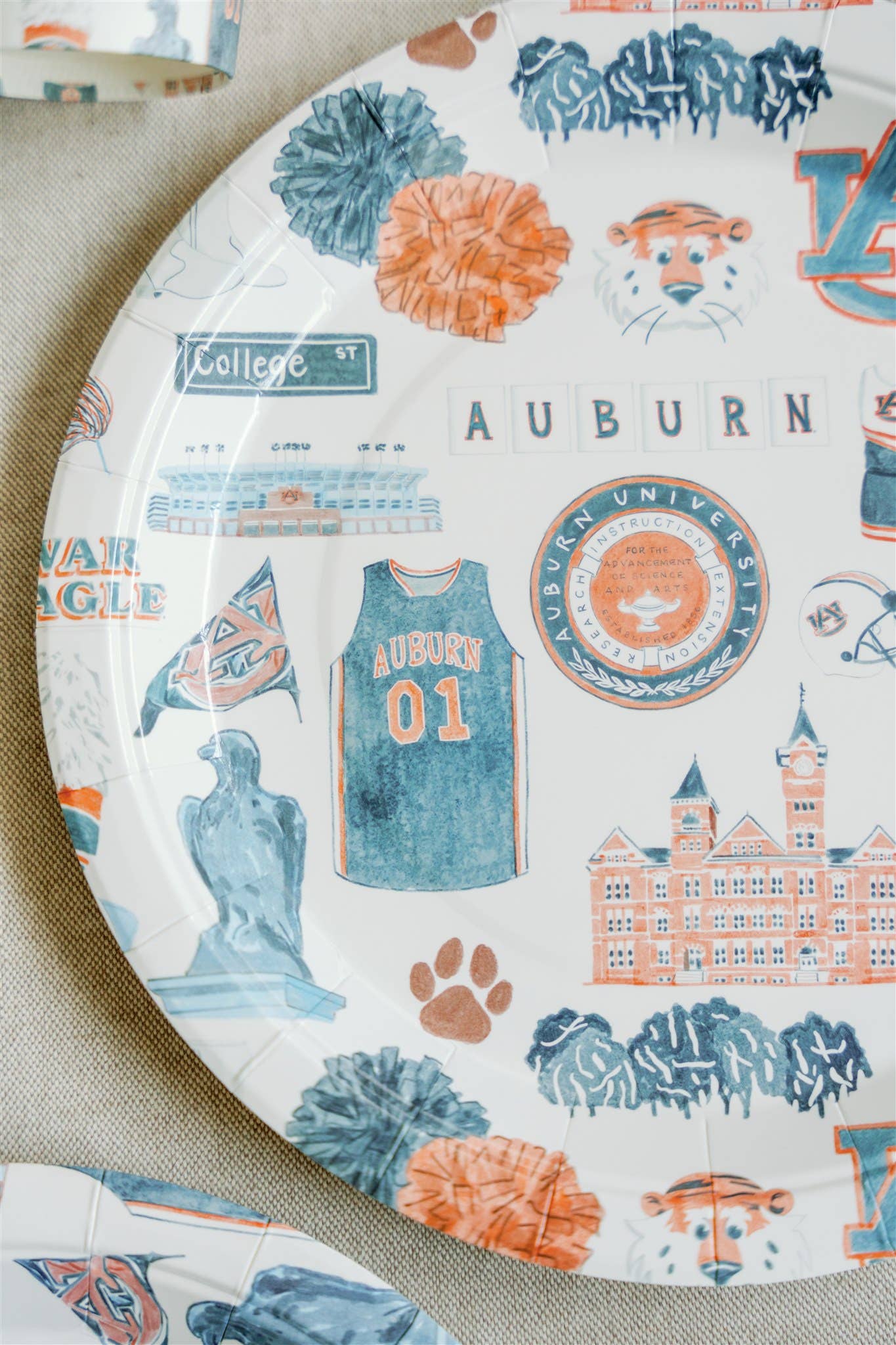 Auburn University Paper Plate Pack