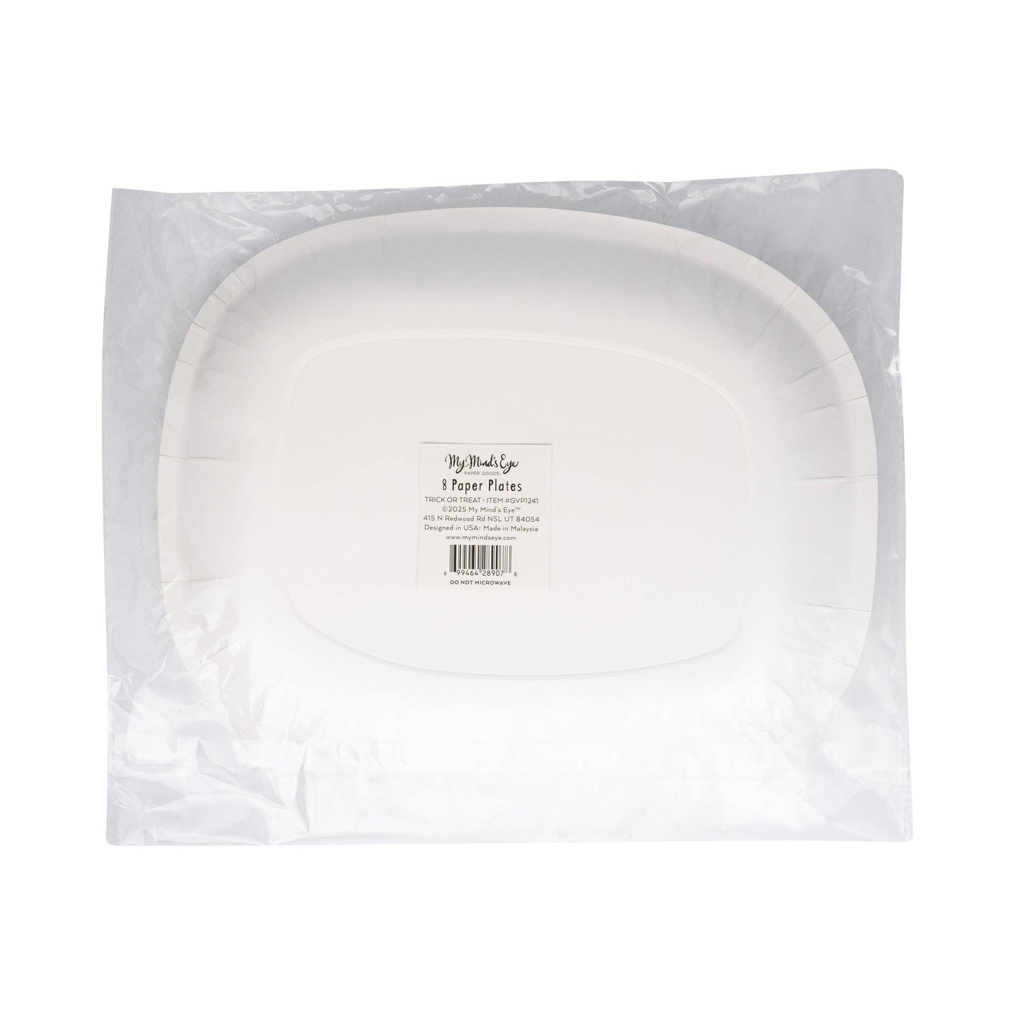 Trick or Treat Word Bubble Shaped Paper Plate