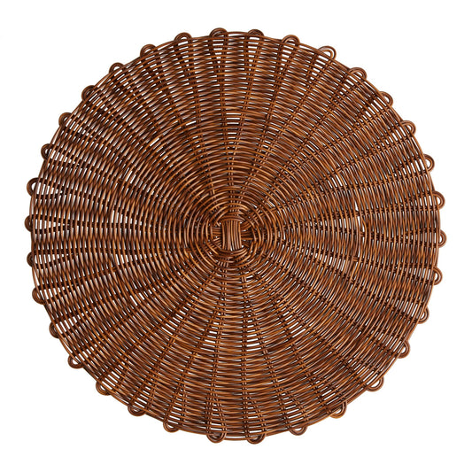 Brown Rattan Charger