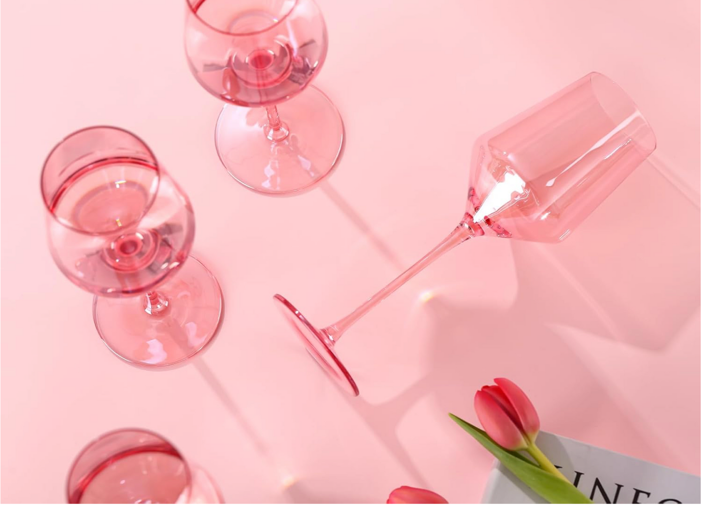 Blush Pink Wine Glass