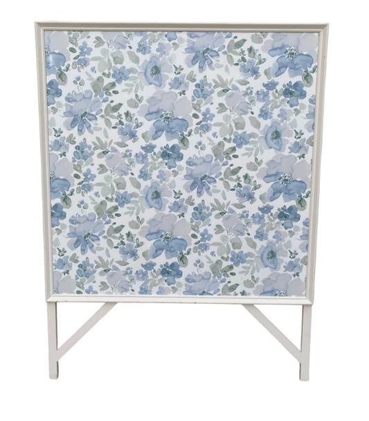Blue and White Floral Seating Sign