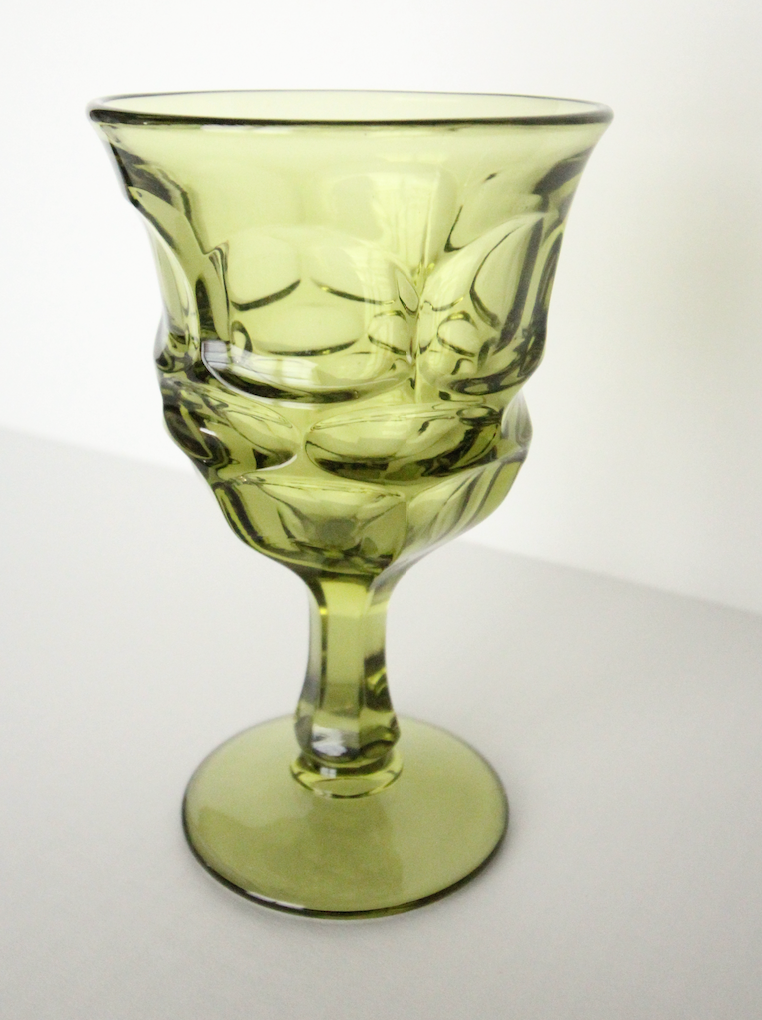 Vintage Green Goblet